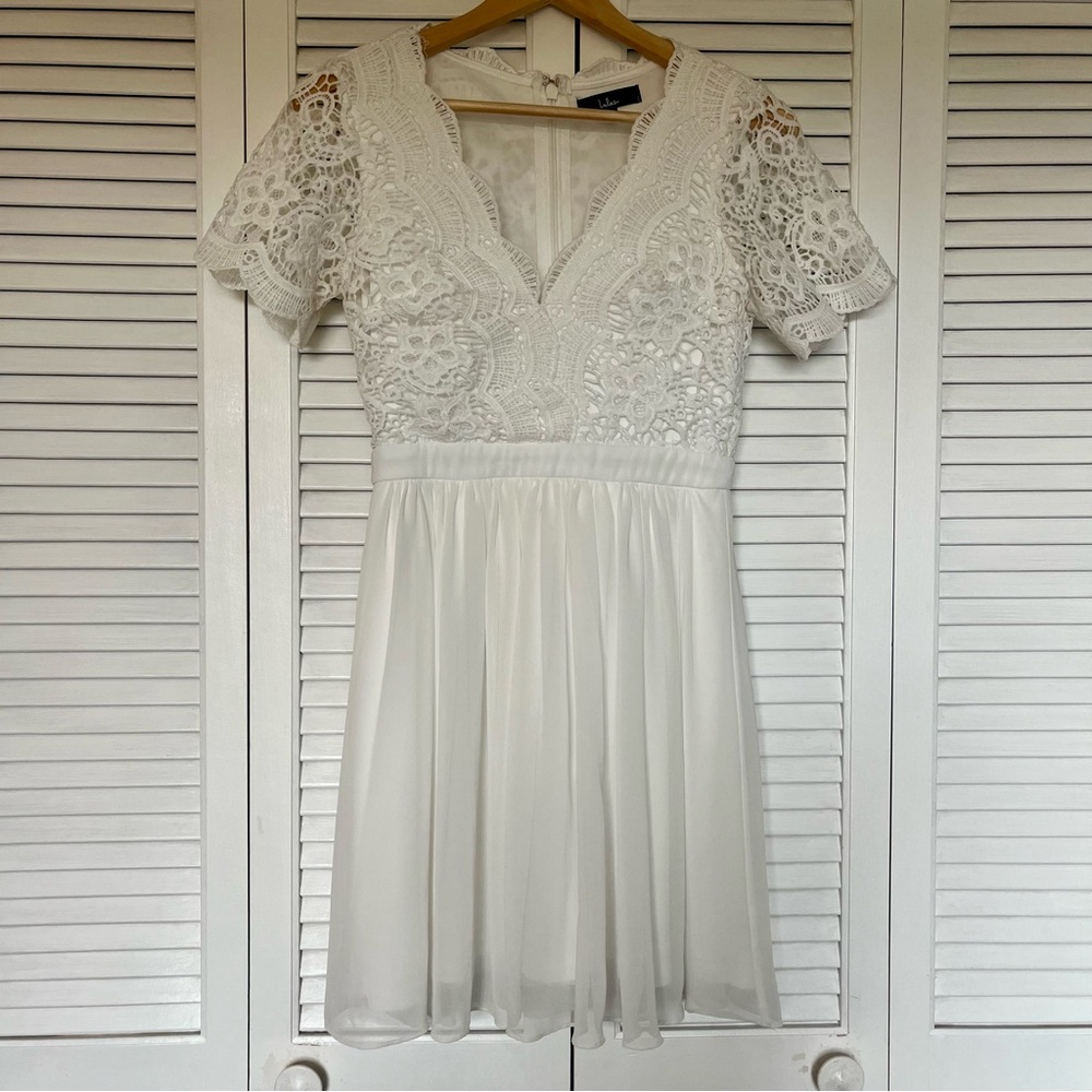 Lulus White Lace Dress